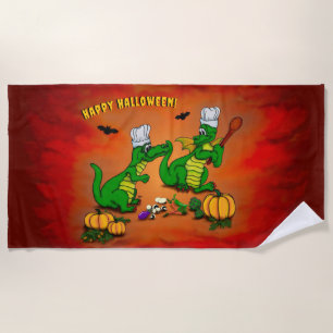 Drachen - Frohe Halloween! Heute werde ich kochen Strandtuch