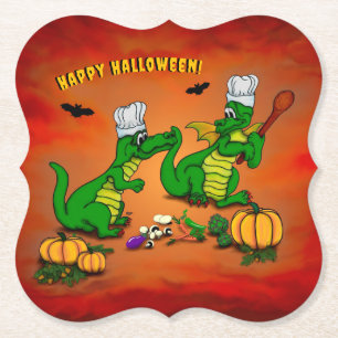 Drachen - Frohe Halloween! Heute werde ich kochen Untersetzer