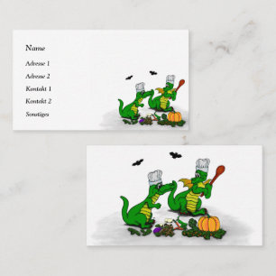 Drachen - Frohe Halloween! Heute werde ich kochen Visitenkarte