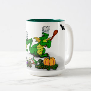 Drachen - Frohe Halloween! Heute werde ich kochen Zweifarbige Tasse