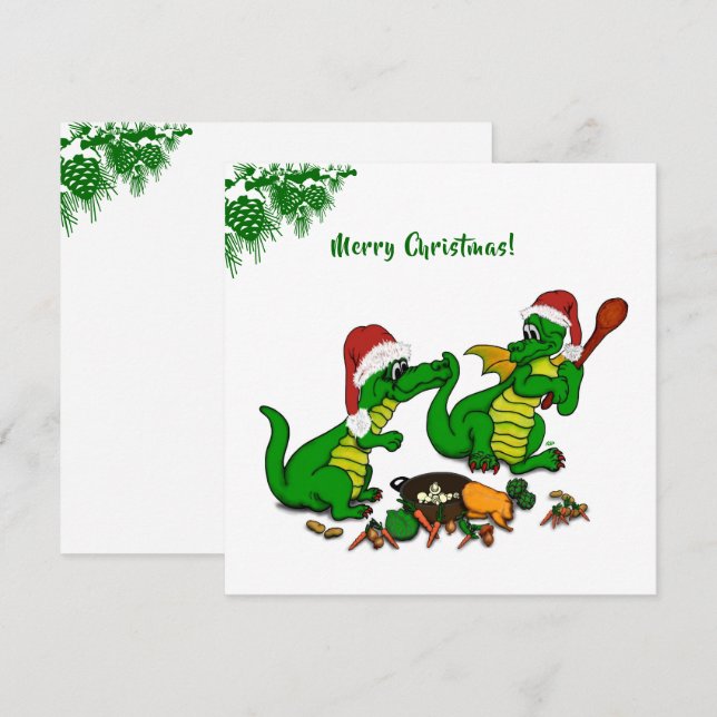 Drachen - Frohe Weihnachten ! - heute werde ich ko (Vorne/Hinten)