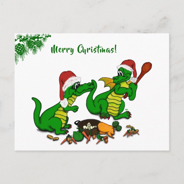 Drachen - Frohe Weihnachten ! - heute werde ich ko (Vorderseite)