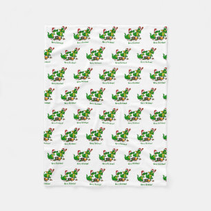 Drachen - Frohe Weihnachten ! - heute werde ich ko Fleecedecke