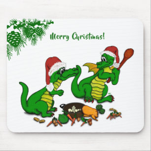 Drachen - Frohe Weihnachten ! - heute werde ich ko Mousepad