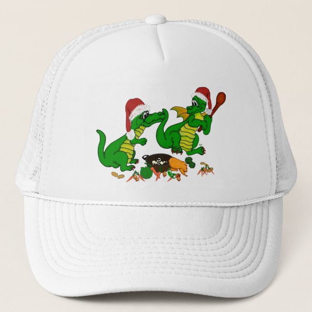 Drachen - Frohe Weihnachten ! - heute werde ich ko Truckerkappe (Vorderseite)