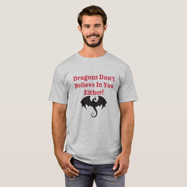 Drachen glauben T-Shirt (Vorne ganz)