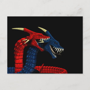 Drachen in Liebe Postkarte