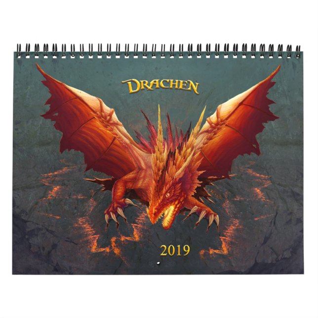 Drachen Kalender, Dragon Calendar, (28cm x 22cm) Kalender (Titelbild)