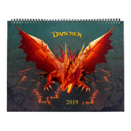 Drachen Kalender, Dragon Calendar,  (36cm x 28cm) Kalender