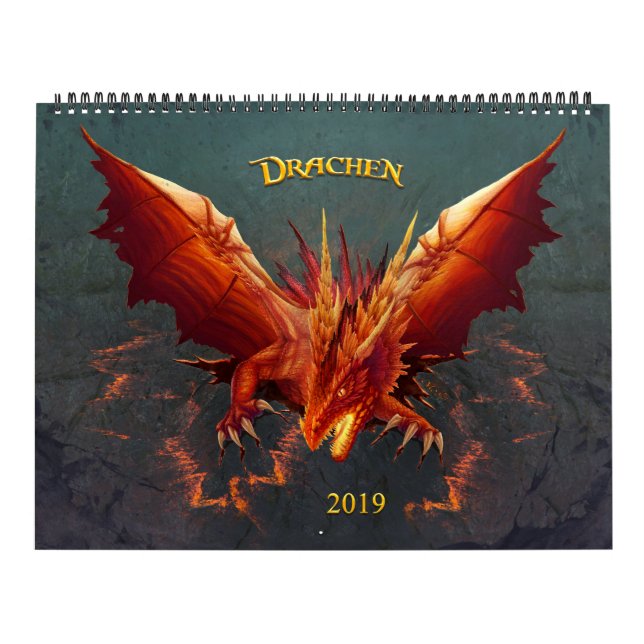 Drachen Kalender, Dragon Calendar,  (36cm x 28cm) Kalender (Titelbild)