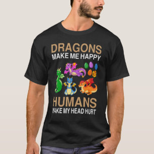 Drachen machen mich glücklich, Menschen meinen Kop T-Shirt