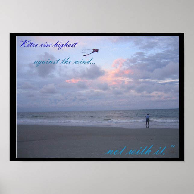 Drachen sind am höchsten gegen den Wind, nicht mit Poster (Vorne)