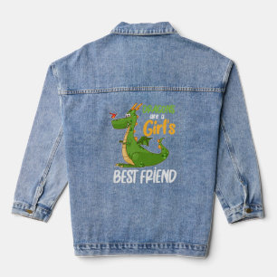 Drachen sind die beste Freundin für Frauen und Mäd Jeansjacke