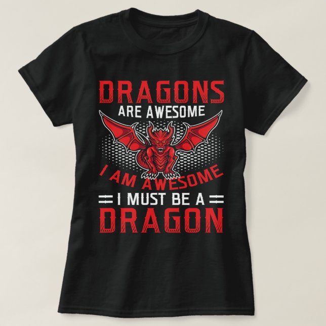 Drachen sind Phantastisch Funny Fantasy Dragon Lov T-Shirt (Design vorne)