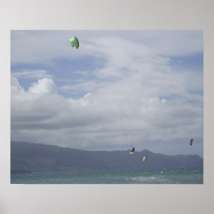 Drachen-surfendes Plakat