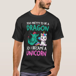 Drachen und Einhörner können mythische Kreaturen m T-Shirt