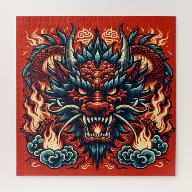 Drachen und Flammen (Vertikal)