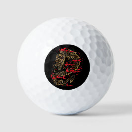 Drachen und Flammen Golfball