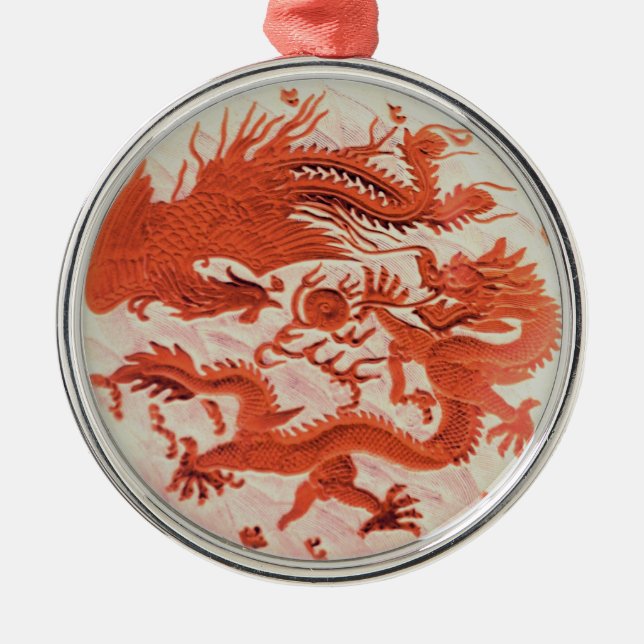 Drachen und Phoenixer Ornament Aus Metall (Vorne)