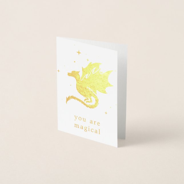 Drachen und Sterne Du bist magisch Folienkarte (Vorderseite)