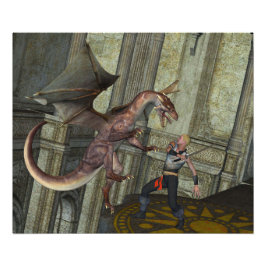 Drachenangriff Fotodruck