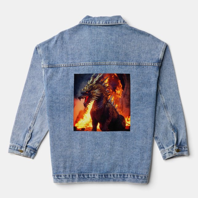 Drachenatmen Jeansjacke (Rückseite)