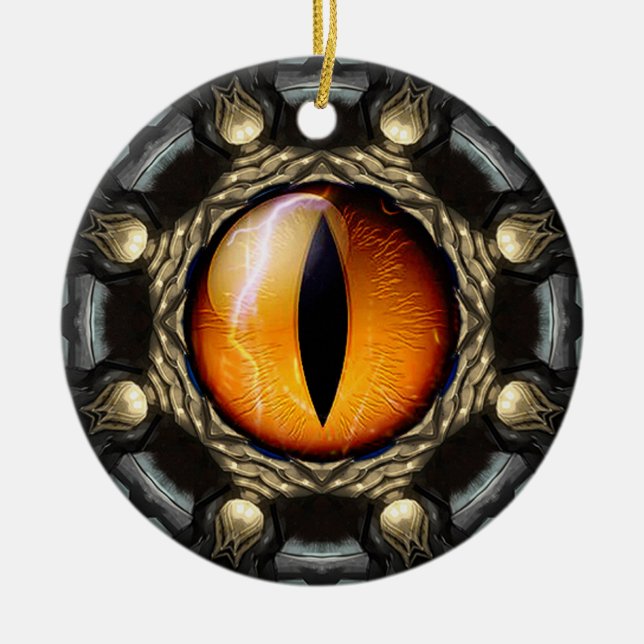Drachenauge Keramik Ornament (Vorne)