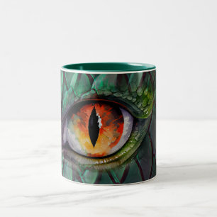 Drachenauge Mythische Fantasie Zweifarbige Tasse