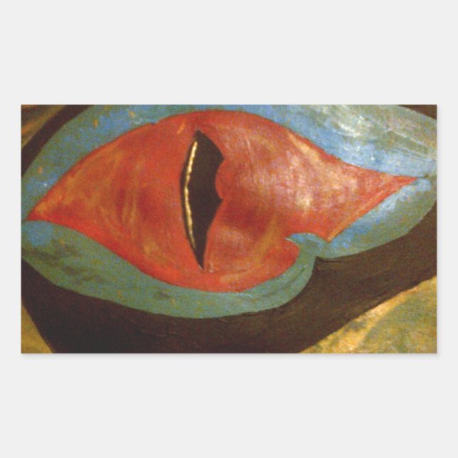 Drachenauge Rechteckiger Aufkleber (Vorderseite)