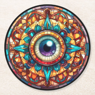 Drachenauge Runder Pappuntersetzer