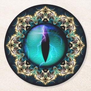 Drachenauge Runder Pappuntersetzer