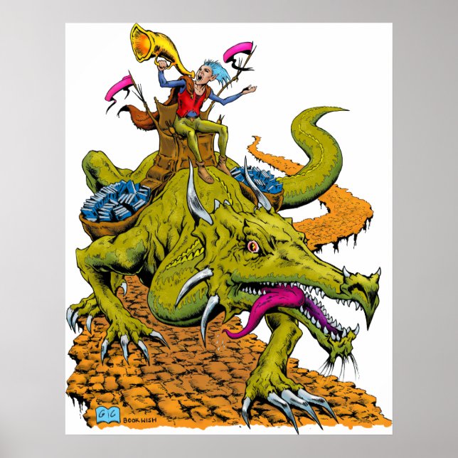 Drachenbibliothek Poster (Vorne)
