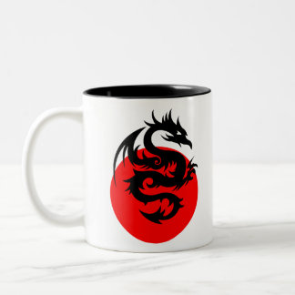 Drachendesign elegant zweifarbige tasse