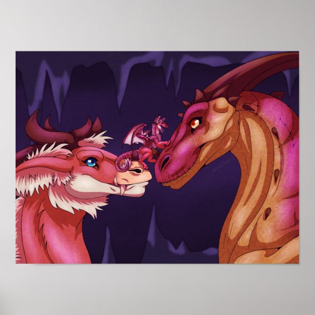 Drachenfamilie Poster (Vorne)