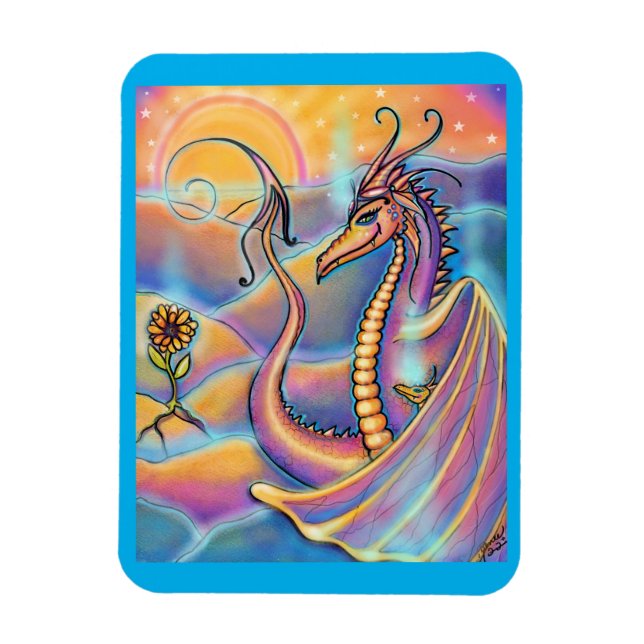 Drachenfantasie von Renee L. Lavoie Magnet (Vertikal)