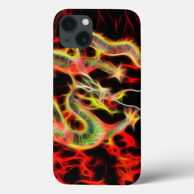 Drachenfeuer auf Glücksenergie Case-Mate iPhone Hülle (Rückseite)