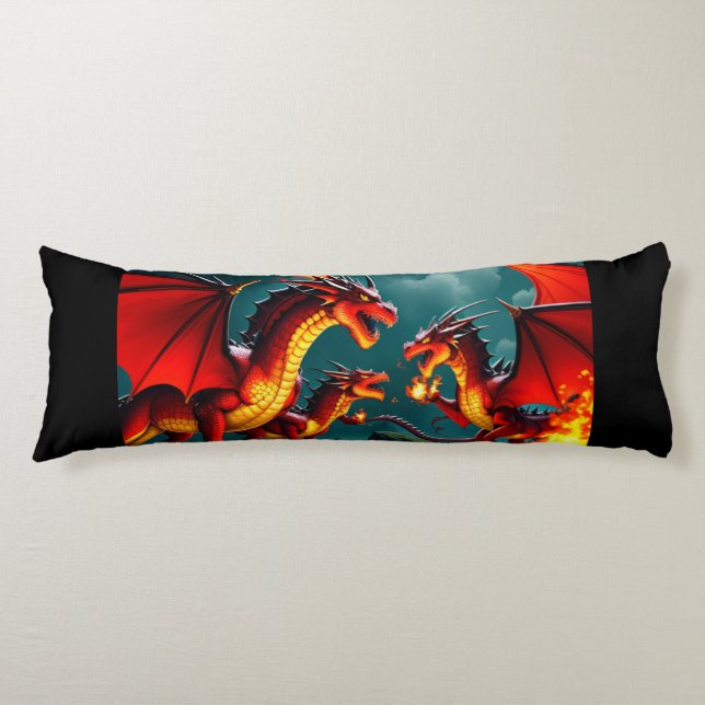 Drachenfeuer Seitenschläferkissen (Vorderseite)