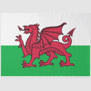 Drachenflagge Wales, keltisch-walisische Nationalf Seidenpapier