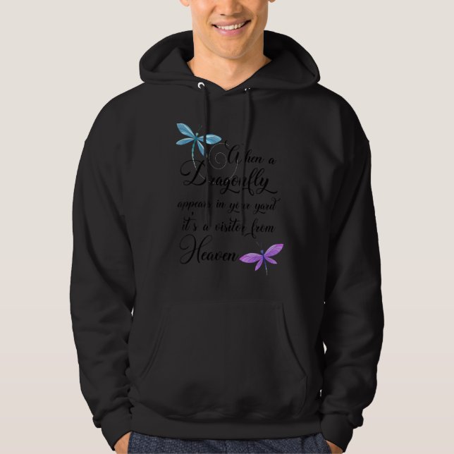 Drachenfliege-Besucher aus dem Himmel Zitat Drache Hoodie (Vorderseite)