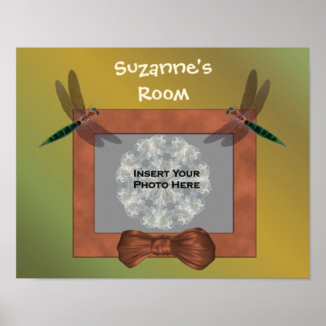 Drachenfliege Kinder Personalisiert Türwand Foto Poster (Vorne)