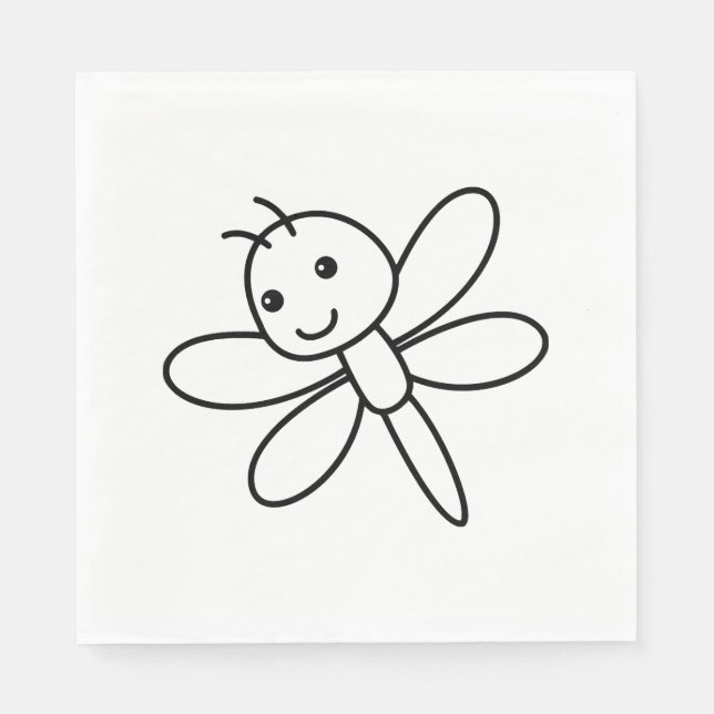 Drachenfliege Serviette (Vorderseite)