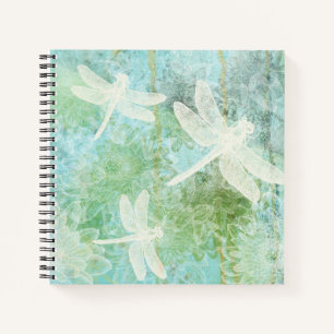 Drachenfliege und Blume Notizbuch