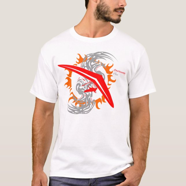 Drachenfliegen-Cross Country-Pilot T-Shirt (Vorderseite)