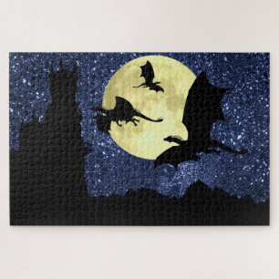 Drachenfliegen, Felsschloss Mitternacht, Vollmond