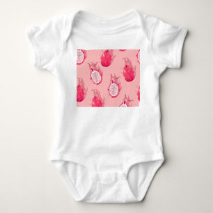 Drachenfrucht: Hohes Detail Nahtlos Baby Strampler