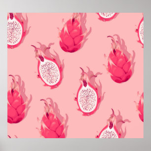 Drachenfrucht: Hohes Detail Nahtlos Poster