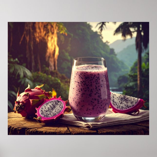 DRACHENFRUCHT - PITAHAYA - EXOTISCHE FRÜCHTE POSTER (Vorne)