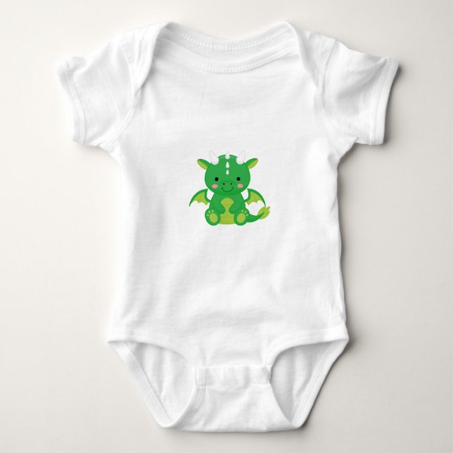 Drachengeschenk für niedliche Cartoon Baby Strampler (Vorderseite)