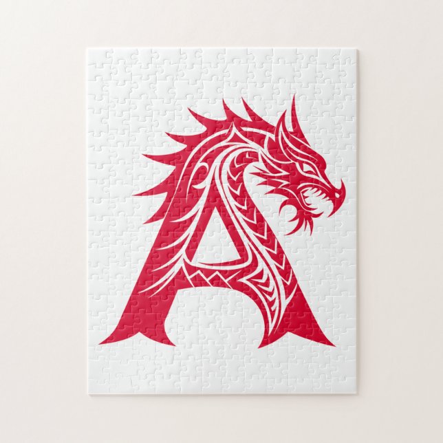 Drachengestalteter Buchstabe A, Drachenalphabet, M (Vertikal)