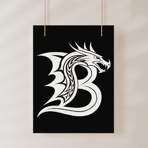 Drachengestalteter Buchstabe B, Drachenalphabet, M Fotodruck